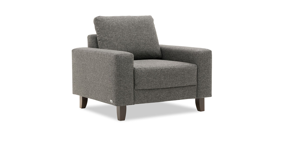 AMICA - Sessel in graumeliertem Stoff