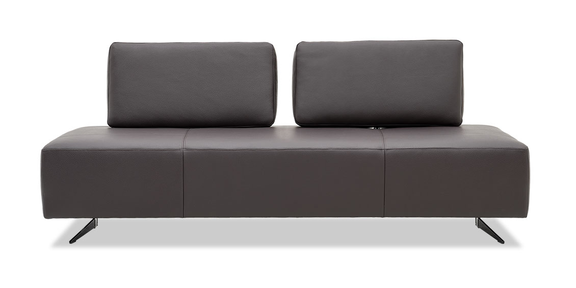 ASTOR - 2,5 Platz Sofa mit beweglichen Rücken in Leder Jumbo marron