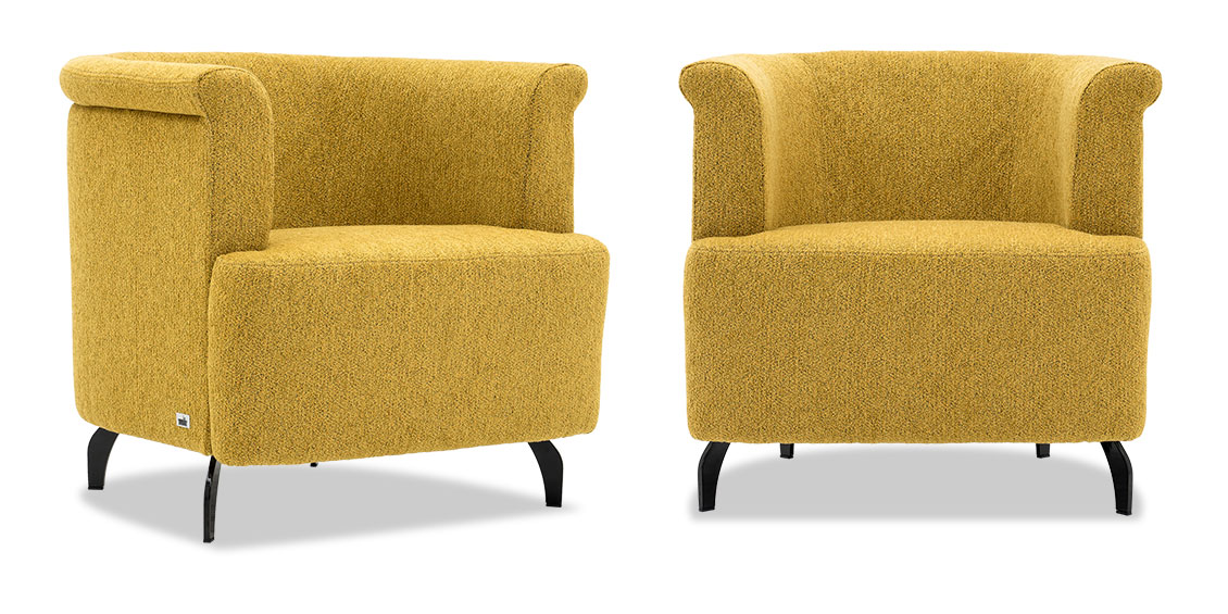 BALU - Loungesessel in Stoff Höpke Q2 Boheme Joki gelb