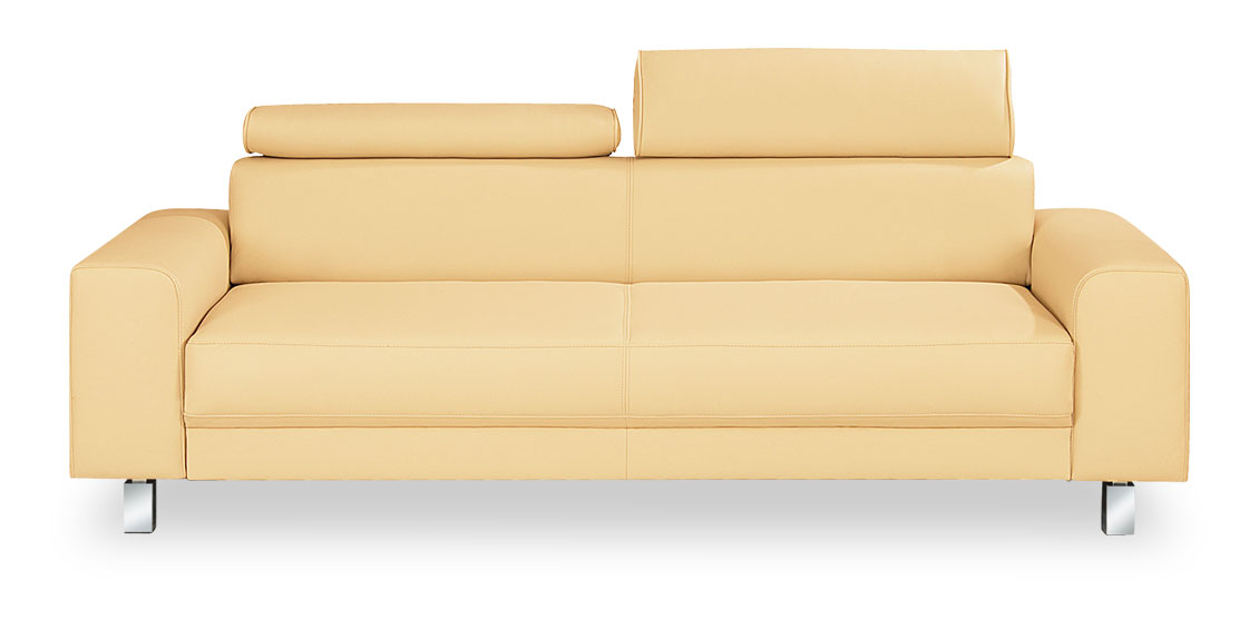BEGUM - 2,5 Platz Sofa Leder beige