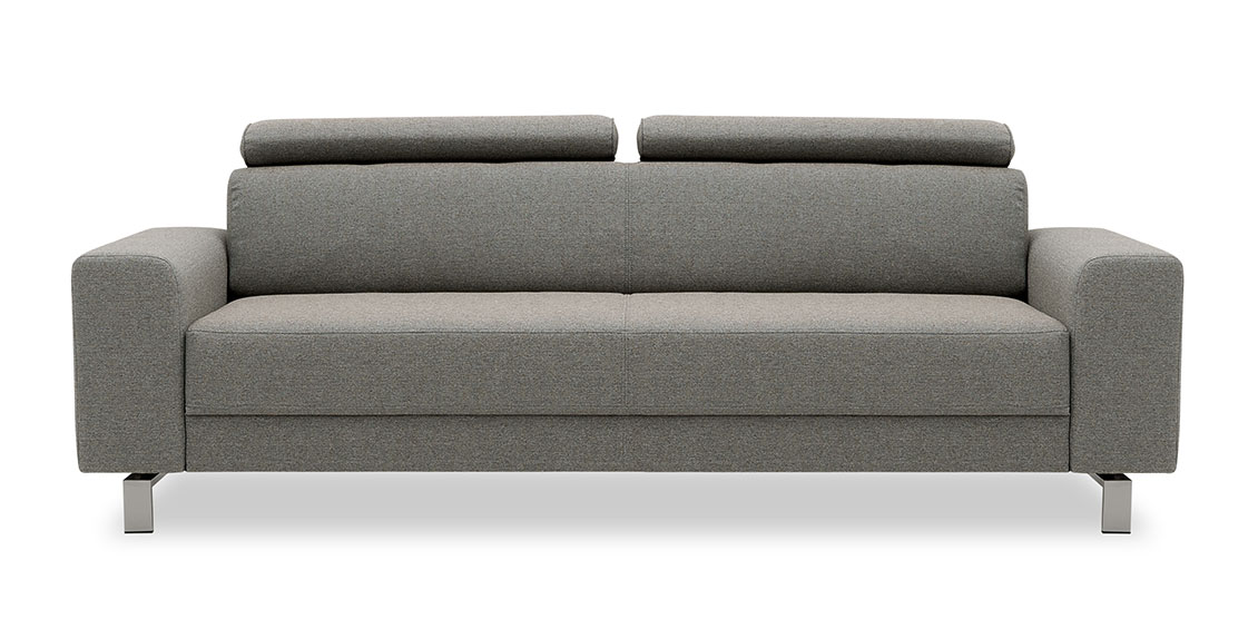 BEGUM - Anbausofa mit 2,5 Platz Korpus im Stoff HF York zyanbraun