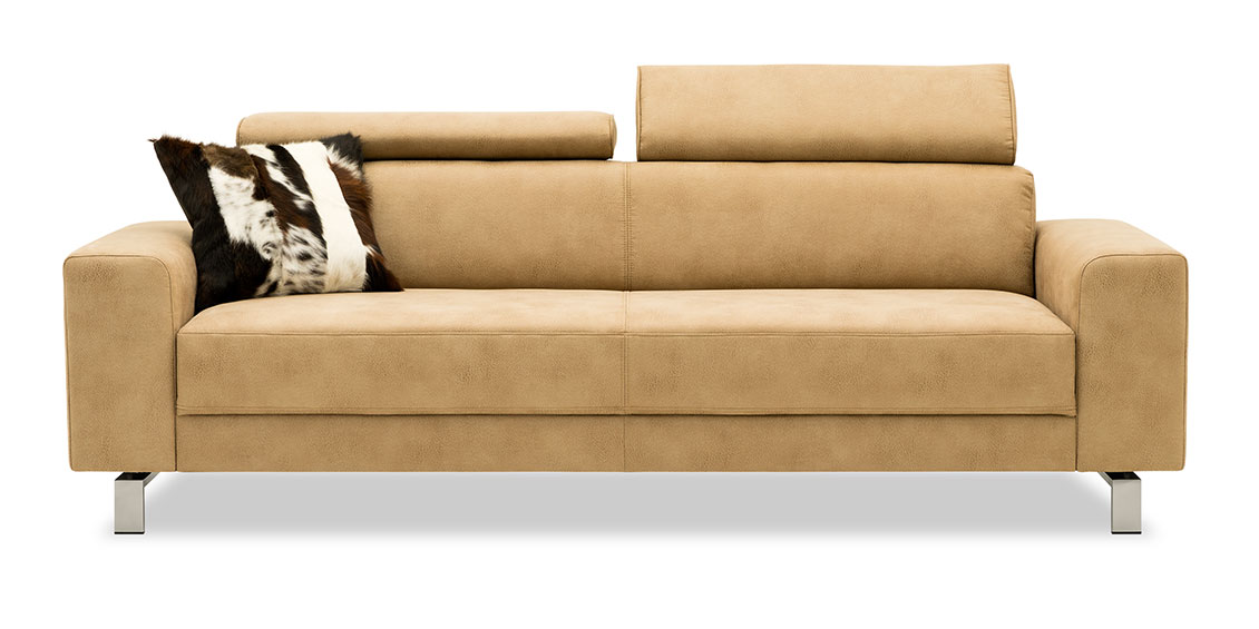 BEGUM - 2,5 Platz Sofa im Stoff Sonnhaus Vintage Style Dallas beige