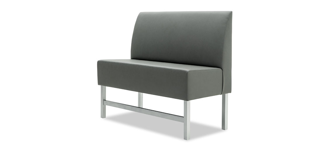CF100 - Sitzbank in grauem Kunstleder