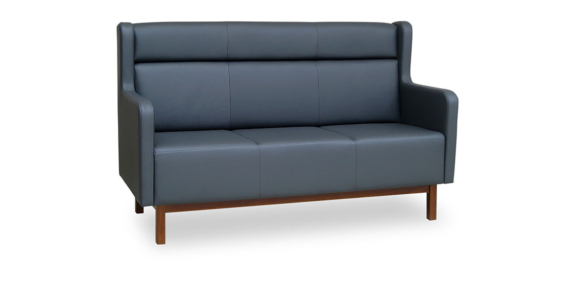 CF110 - Sitzbank in grauem Leder