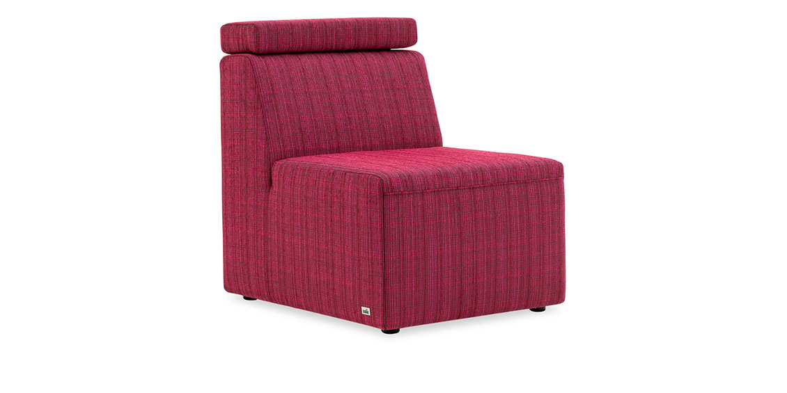 CF300K - Sitz mit Kopfstütze in pinkem Stoff