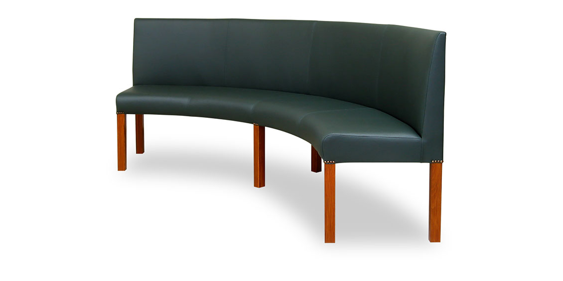 CF800 - Sitzbank in olivgrünem Leder