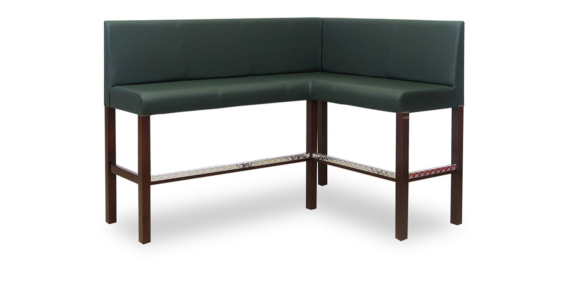 CF800 - Hockerbank in olivlgrünem Leder