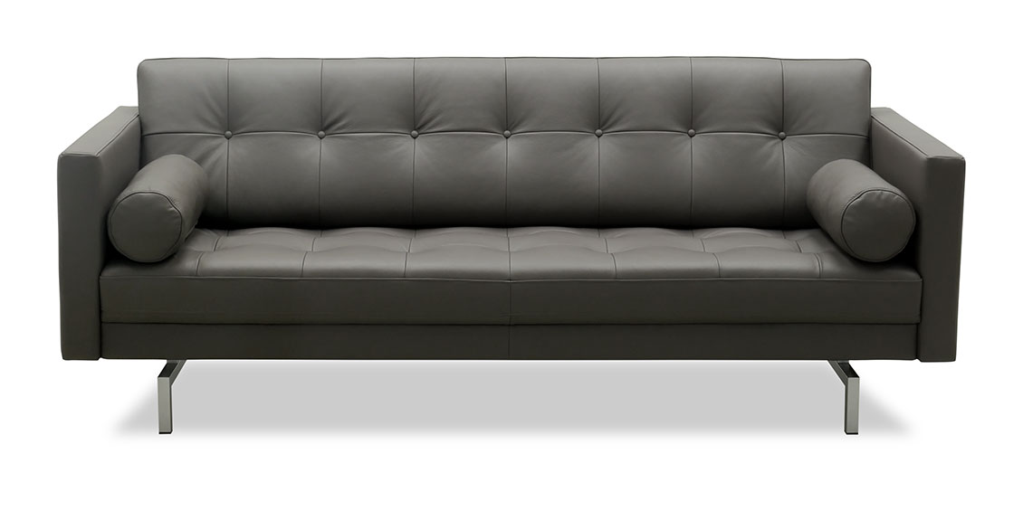 CHESTER - 2,5 Platz Sofa in Leder anthrazit