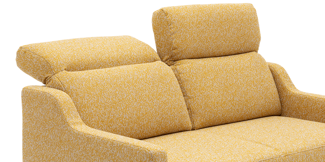 EVIA - Funktion der oberen Kopfteilverstellung in Stoff Höpke Paradiso Fares gelb meliert