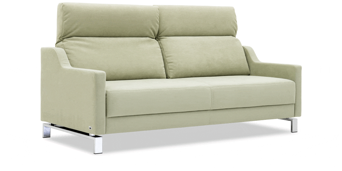 EVIA - 2,5 Platz Sofa in setlicher Ansicht mit Verstell-Funktion im oberern Rückenteil