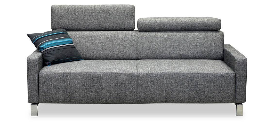 FINESSE - 2,5 Platz Sofa im Stoff grau meliert