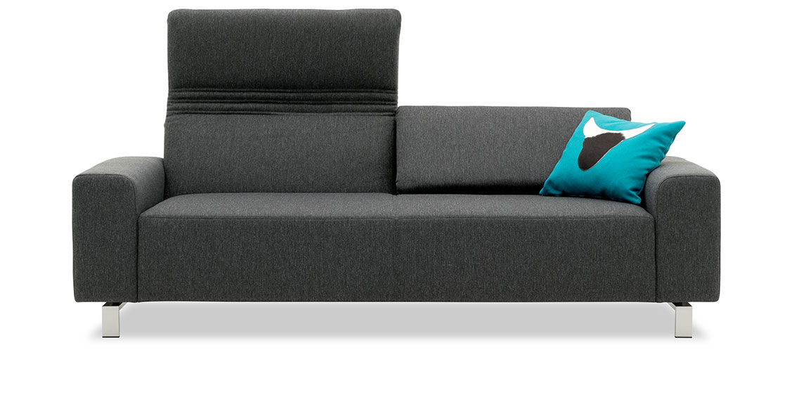 FUTURA - 2,5 Platz Sofa im Stoff S+V Martinez anthrazit meliert