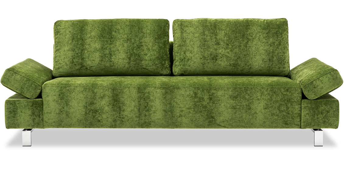 INDIGO - 2,5 Platz Sofa mit verstellbaren Armlehnen in Stoff Designer's Guild Zaragoza Leaf