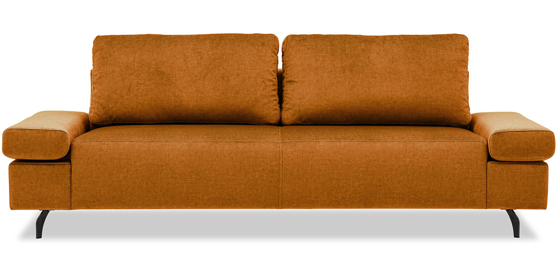 INDIGO - 2,5 Platz Sofa mit klappbarer Armlehne in Velous copper