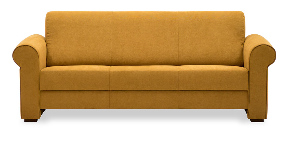 LIBERTY-Lola - 3 Platz Sofa in Mikrofaser senfgelb