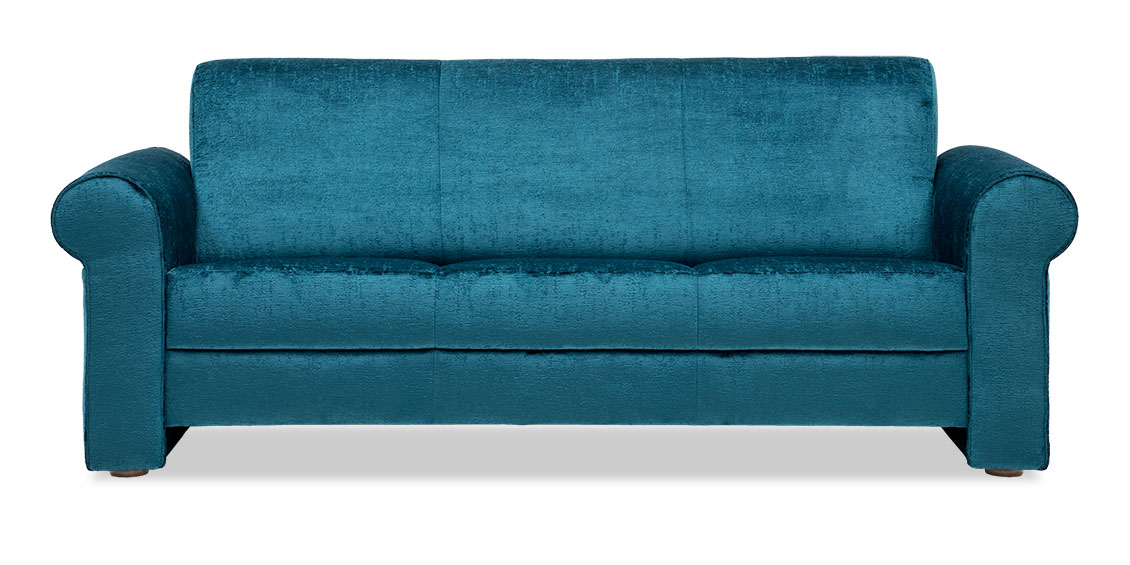 LIBERTY-LOLA - 3 Platz Sofa in Samtstoff English Dekor Sopran