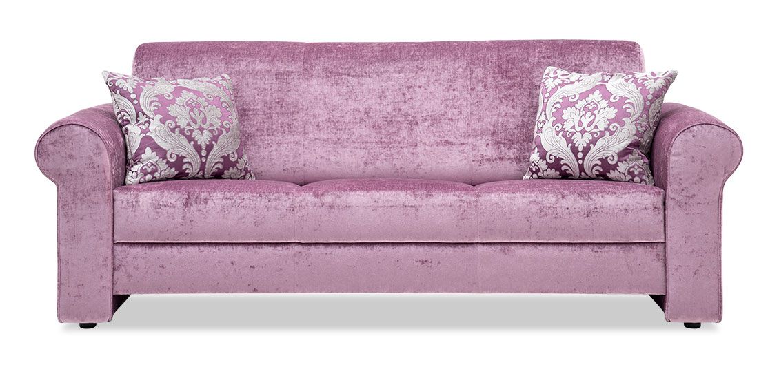 LIBERTY-LOLA - 3 Platz Sofa in Chenille Mercis Emporia Plain altrosa