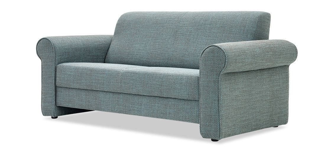 LIBERTY-LOLA - 2 Platz Sofa im Sondermaß in Stoff Art Novel Coari teal Seitenansicht