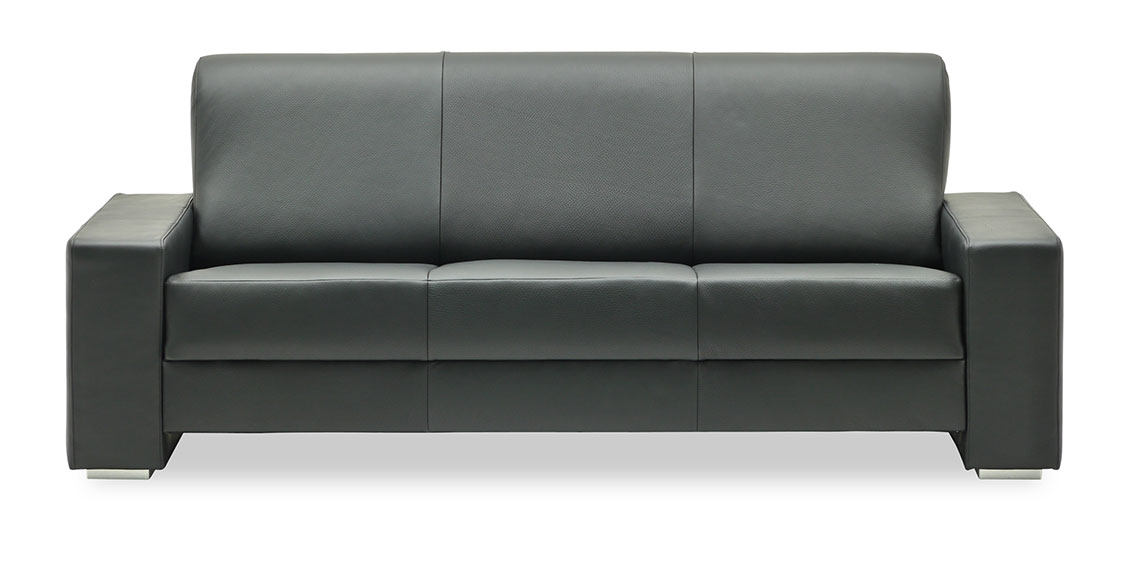 LIBERTY-Ohio - 3 Platz Sofa in schwarzem Leder