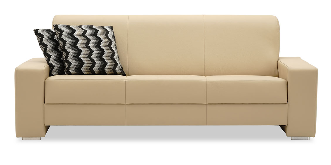 LIBERTY-Ohio - 3 Platz Sofa in Leder Jumbo kaschmir