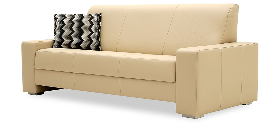 LIBERTY-Ohio - 3 Platz Sofa in Leder Jumbo kaschmir