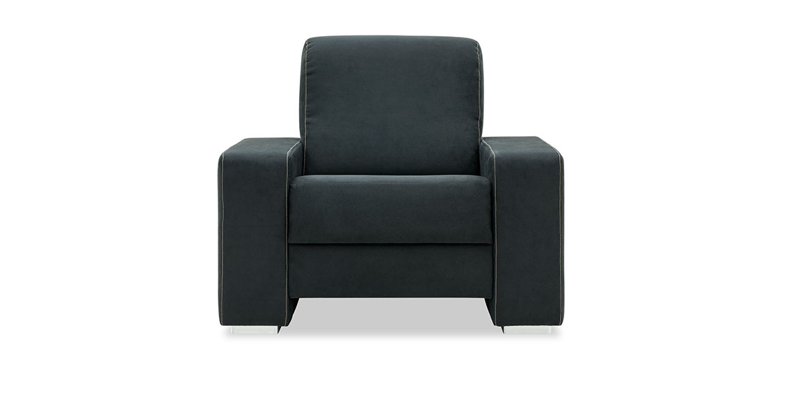 LIBERTY-Ohio - Sessel im Stoff Like Suede anthrazit