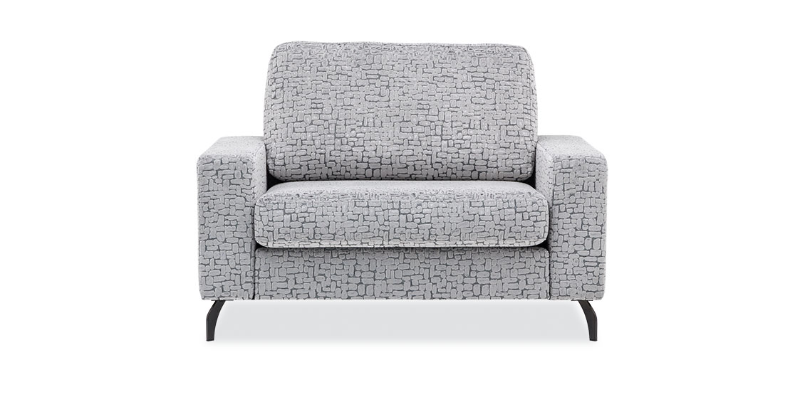 MENTA - Sessel in Stoff Velvet Clarke & Clarke Moda Steel grau