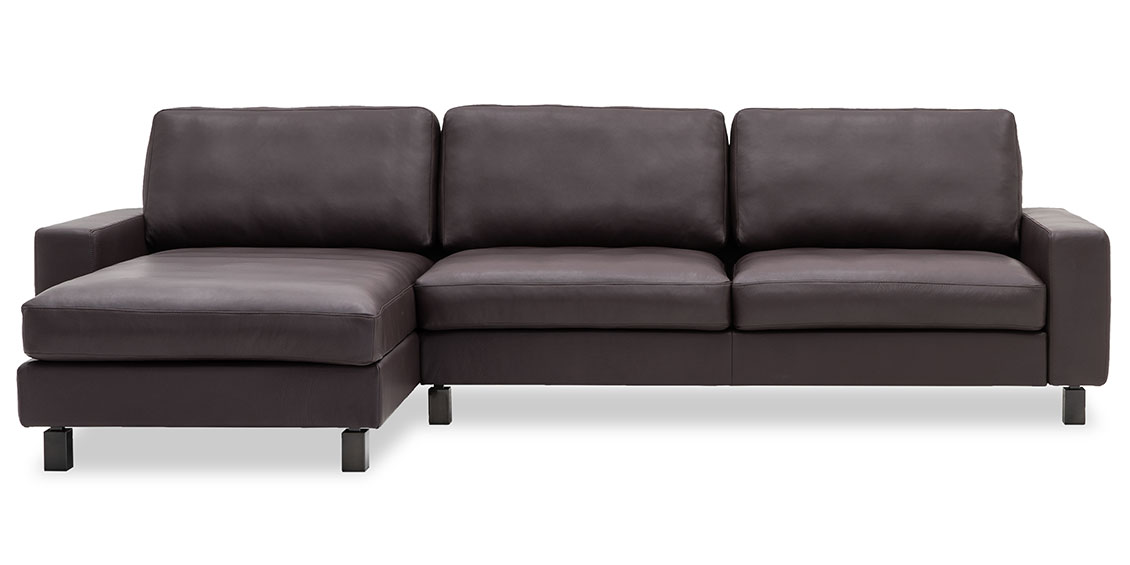 MENTA - 2,5 Platz Sofa in Leder Ibiza mocca braun