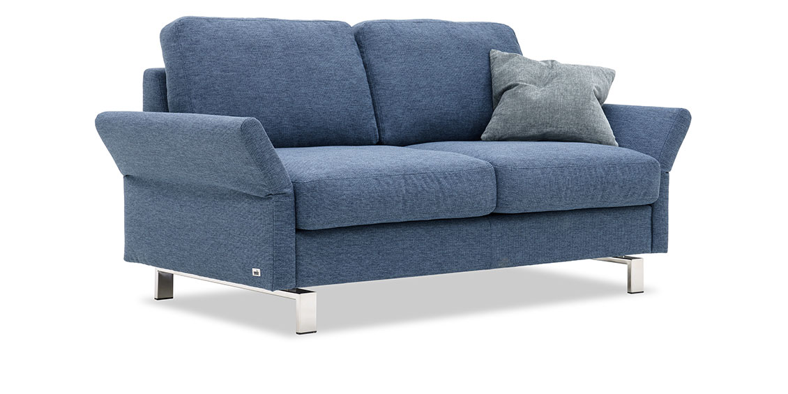 MILO - 2 Platz Sofa in Stoff Prima blau