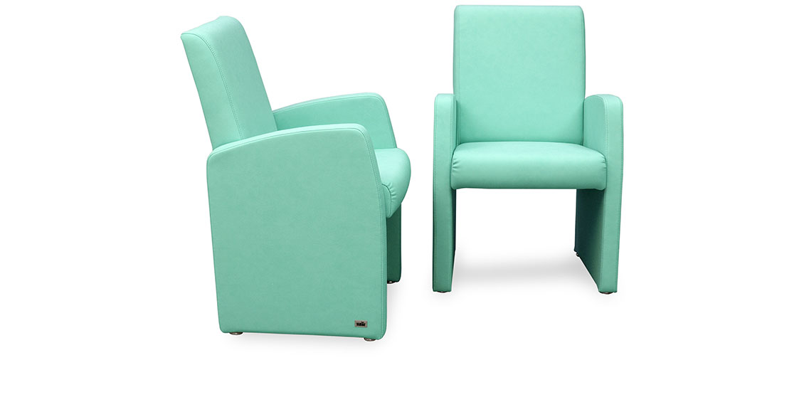 MONO - Sessel in mintfarbenem Leder