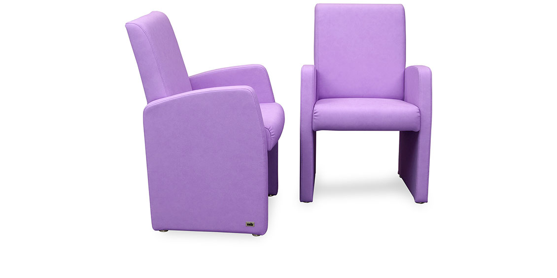 MONO - Sessel in lilafarbenem Leder