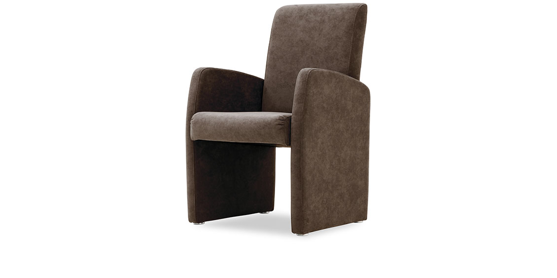 MONO - Sessel im Stoff Alcantara braun