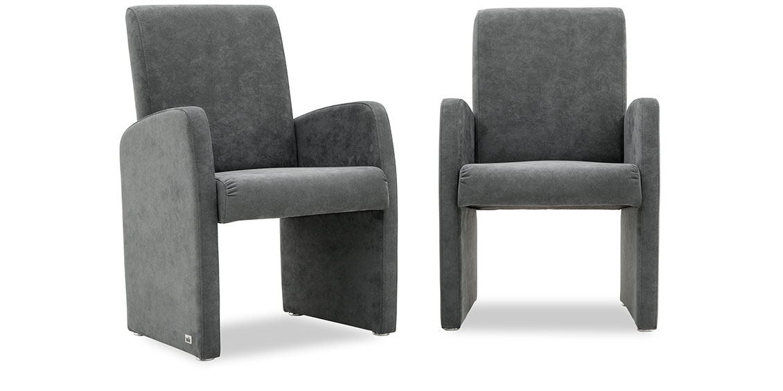 MONO - Sessel im Stoff Alcantara chic grey