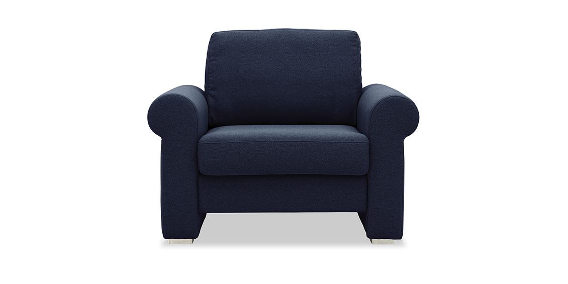 ORA - Sessel in dunkelblau meliertem Stoff