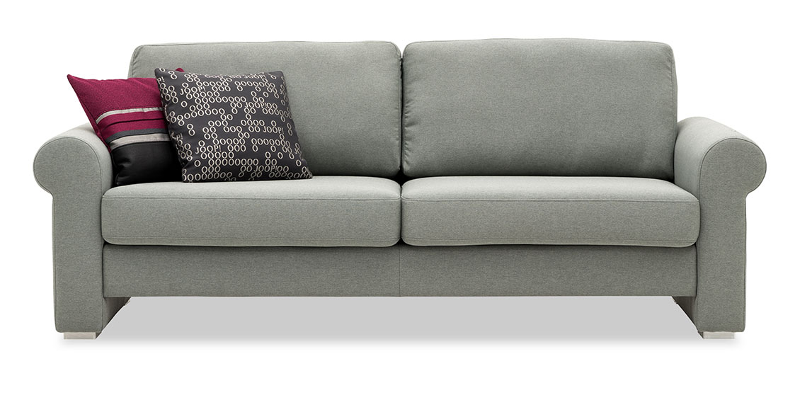 ORA - 2,5 Platz Sofa in grau meliertem Stoff