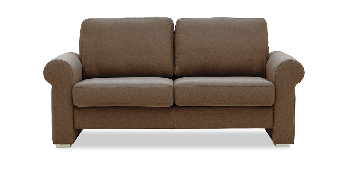 ORA - 2 Platz Sofa in braun meliertem Stoff