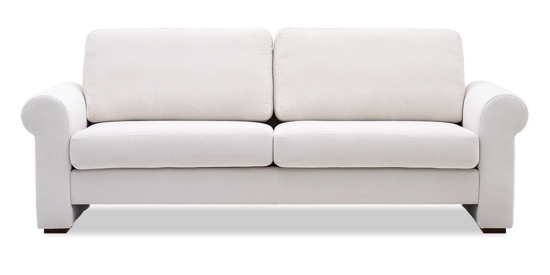 ORA - 2,5 Platz Sofa in hellen Stoff Sonnhaus Villena vanille