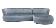 PALAZZO II - Sofa mit Longchair, bezogen im grauen Stoff Carlucci Tenderness