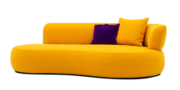 PALAZZO II - Rondo + Sofa, bezogen in Stoff Höpke Malou gelb