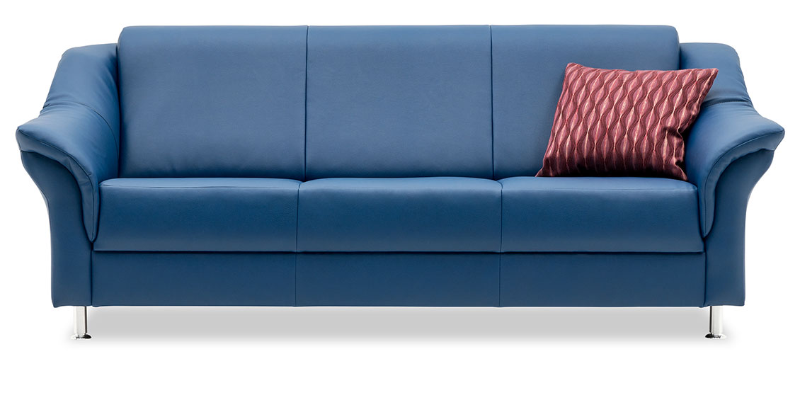 TURIN - 3 Platz Sofa in Kunstleder Sotega petrol