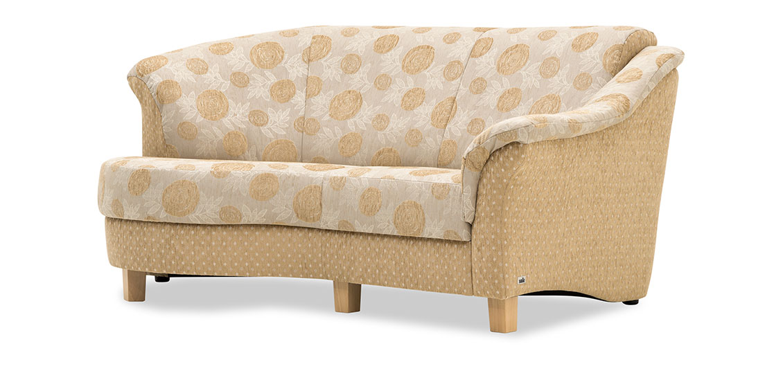 TURIN - Rhombus 2 Platz Sofa im Stoff Höpke Vario Falun