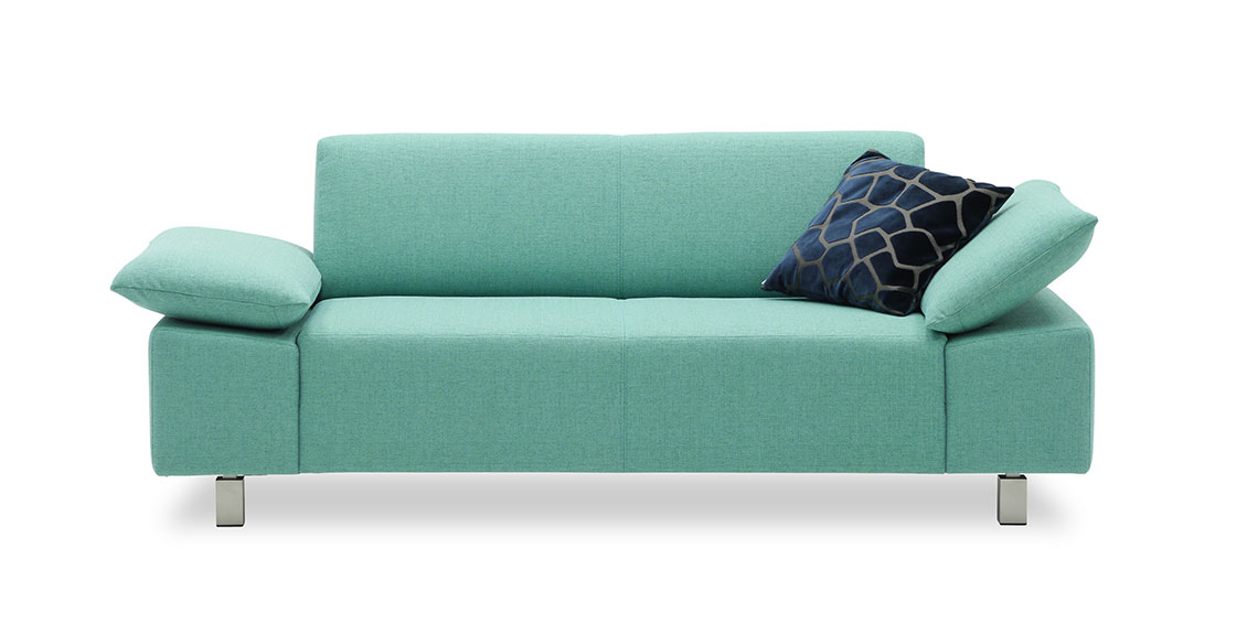 VENTANA - 2 Platz Sofa in türkisfarbenem Stoff