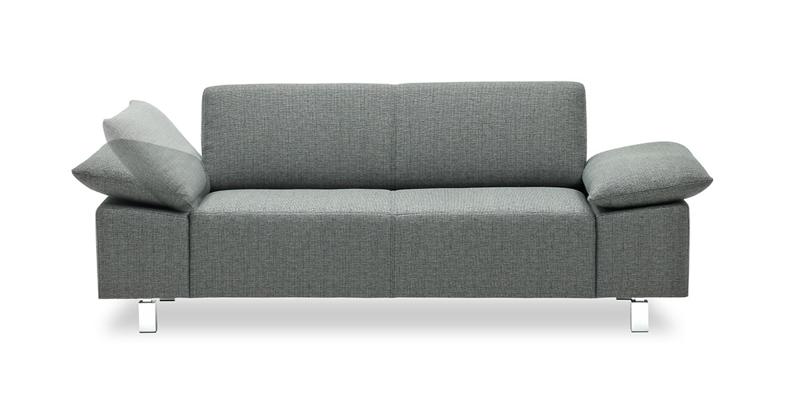 VENTANA - 2 Platz Sofa in grau-meliertem Stoff