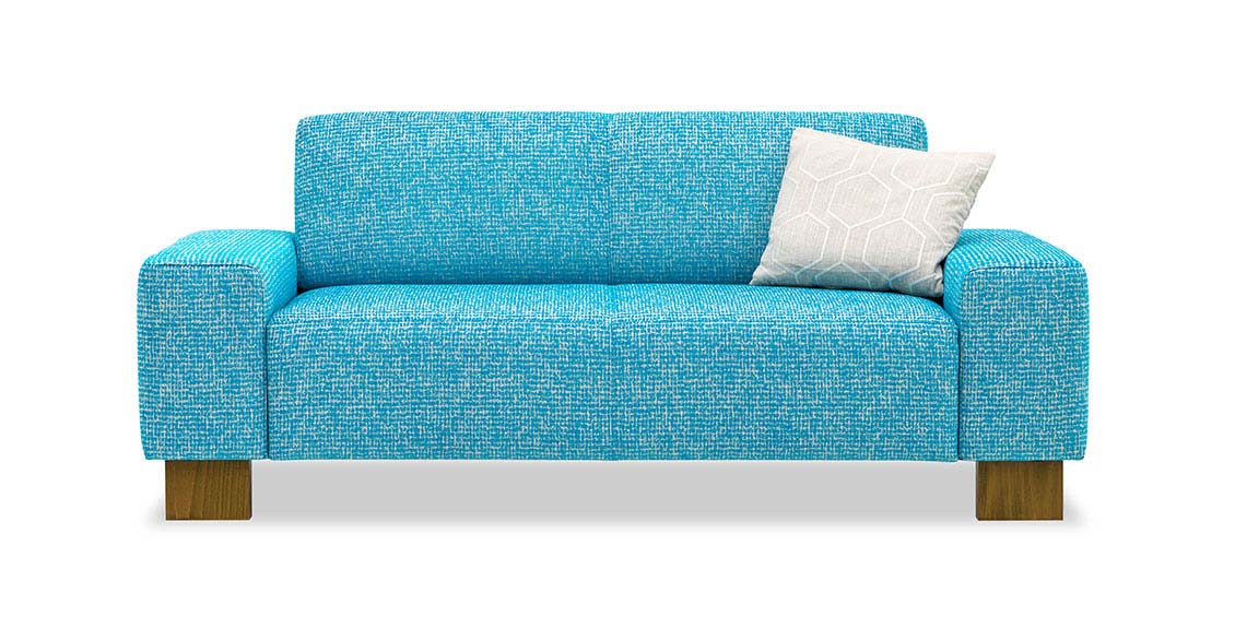 VENTO - 2 Platz Sofa im Stoff Designers Guild Mavone Turquoise blau