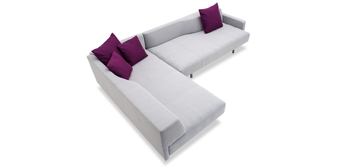 WAVE - Ecksofa mit Steckrücken