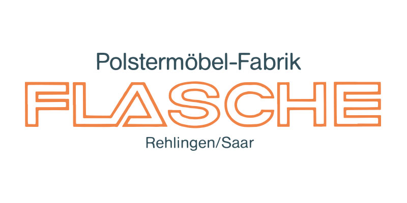 Altes Flasche Polstermöbel Logo zu Beginn der 80er