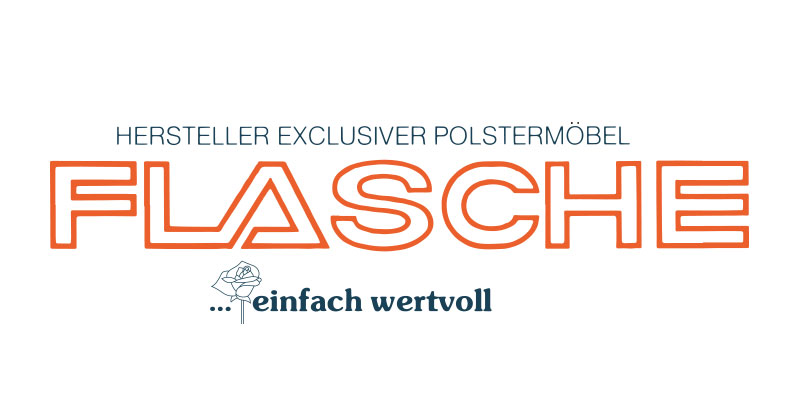 Alte Flasche Polstermöbel Logo Mitte der 80er