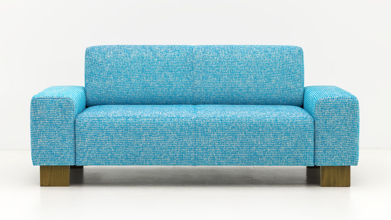 Sofa Vento im Bezugsstoff Mavone hellblau von Designers Guild