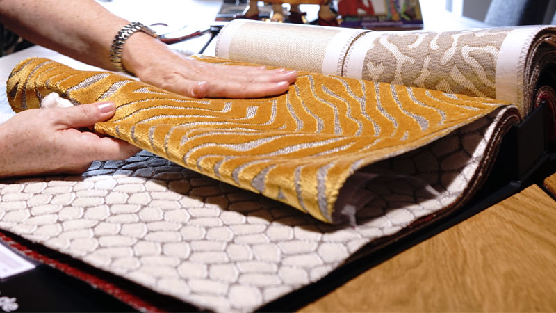 Stoffkollektion Mirage gelbe Zebra-Stoff