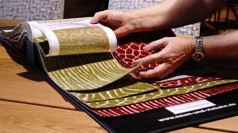 Stoffkollektion Mirage grüner Streifen-Stoff